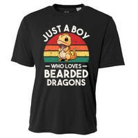 Retro Vintage Just A Boy Who Loves Bearded Dragons Lover Cooling Performance Crew T-Shirt