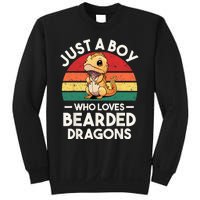 Retro Vintage Just A Boy Who Loves Bearded Dragons Lover Sweatshirt