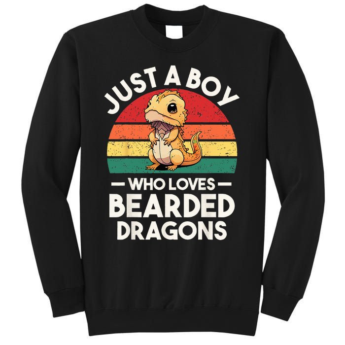 Retro Vintage Just A Boy Who Loves Bearded Dragons Lover Sweatshirt