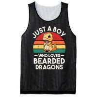 Retro Vintage Just A Boy Who Loves Bearded Dragons Lover Mesh Reversible Basketball Jersey Tank