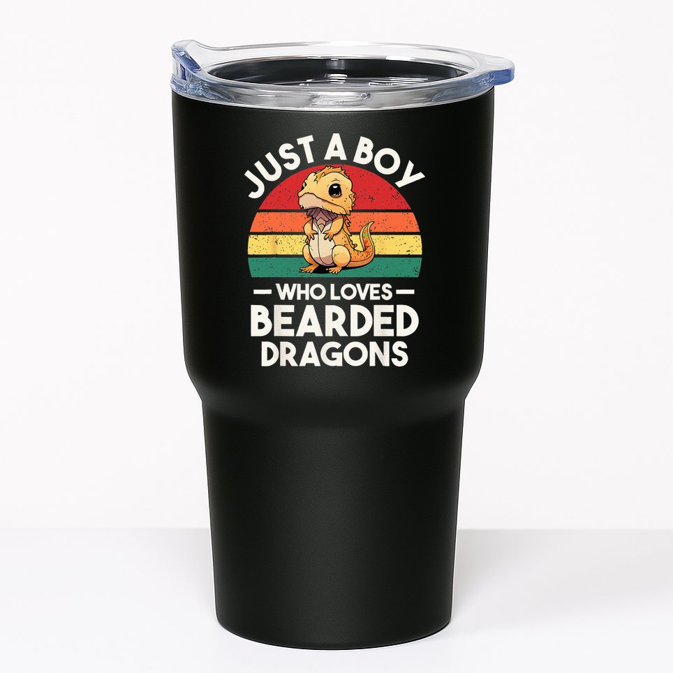 Retro Vintage Just A Boy Who Loves Bearded Dragons Lover Tumbler