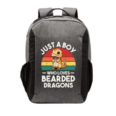 Retro Vintage Just A Boy Who Loves Bearded Dragons Lover Vector Backpack
