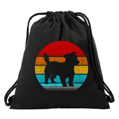 Retro Vintage Jack Russell Drawstring Bag