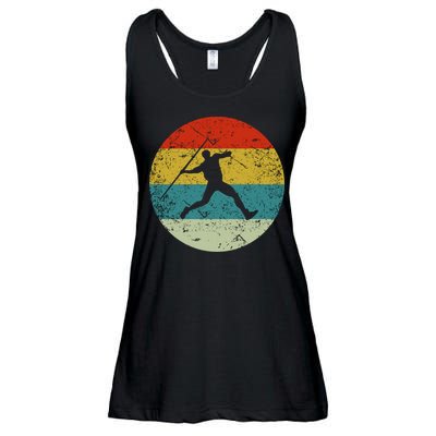 Retro Vintage Javelin Throws Ladies Essential Flowy Tank