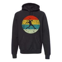 Retro Vintage Javelin Throws Premium Hoodie