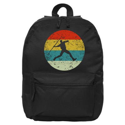 Retro Vintage Javelin Throws 16 in Basic Backpack