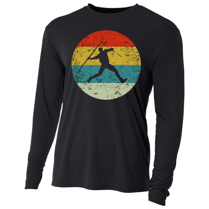 Retro Vintage Javelin Throws Cooling Performance Long Sleeve Crew