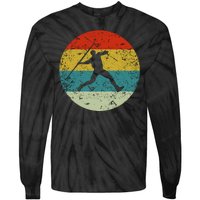 Retro Vintage Javelin Throws Tie-Dye Long Sleeve Shirt