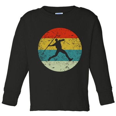 Retro Vintage Javelin Throws Toddler Long Sleeve Shirt