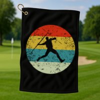 Retro Vintage Javelin Throws Golf Towel
