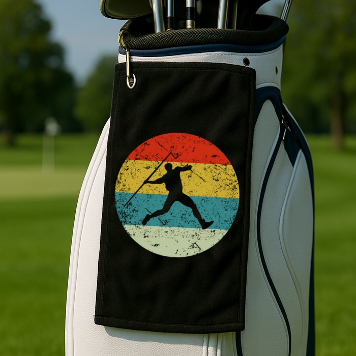 Retro Vintage Javelin Throws Golf Towel