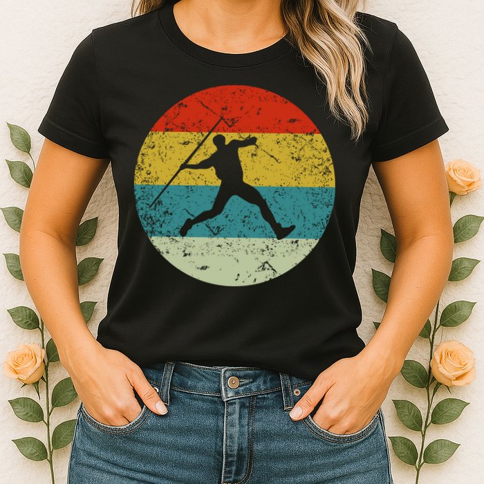 Retro Vintage Javelin Throws Womens T-Shirt