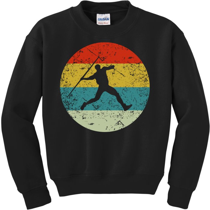 Retro Vintage Javelin Throws Kids Sweatshirt