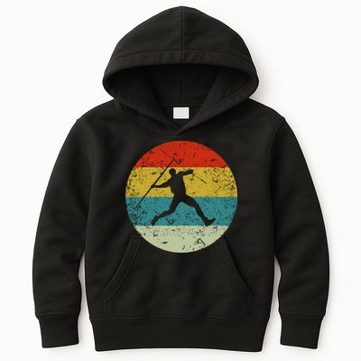 Retro Vintage Javelin Throws Kids Hoodie