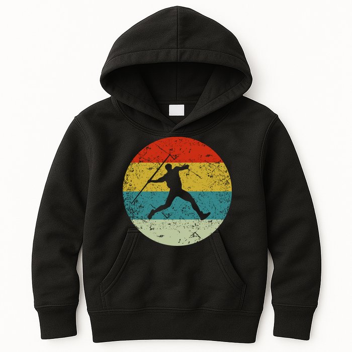 Retro Vintage Javelin Throws Kids Hoodie