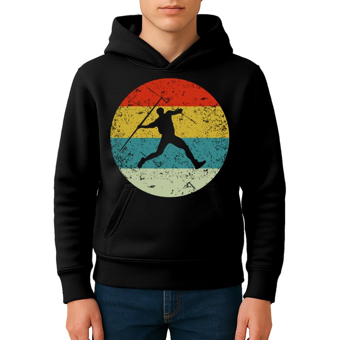 Retro Vintage Javelin Throws Kids Hoodie