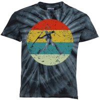 Retro Vintage Javelin Throws Kids Tie-Dye T-Shirt