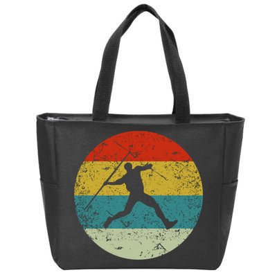 Retro Vintage Javelin Throws Zip Tote Bag