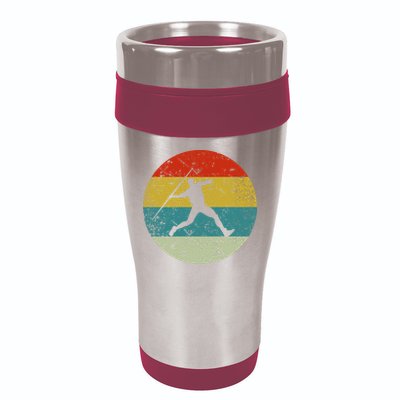 Retro Vintage Javelin Throws 16oz Travel Tumbler