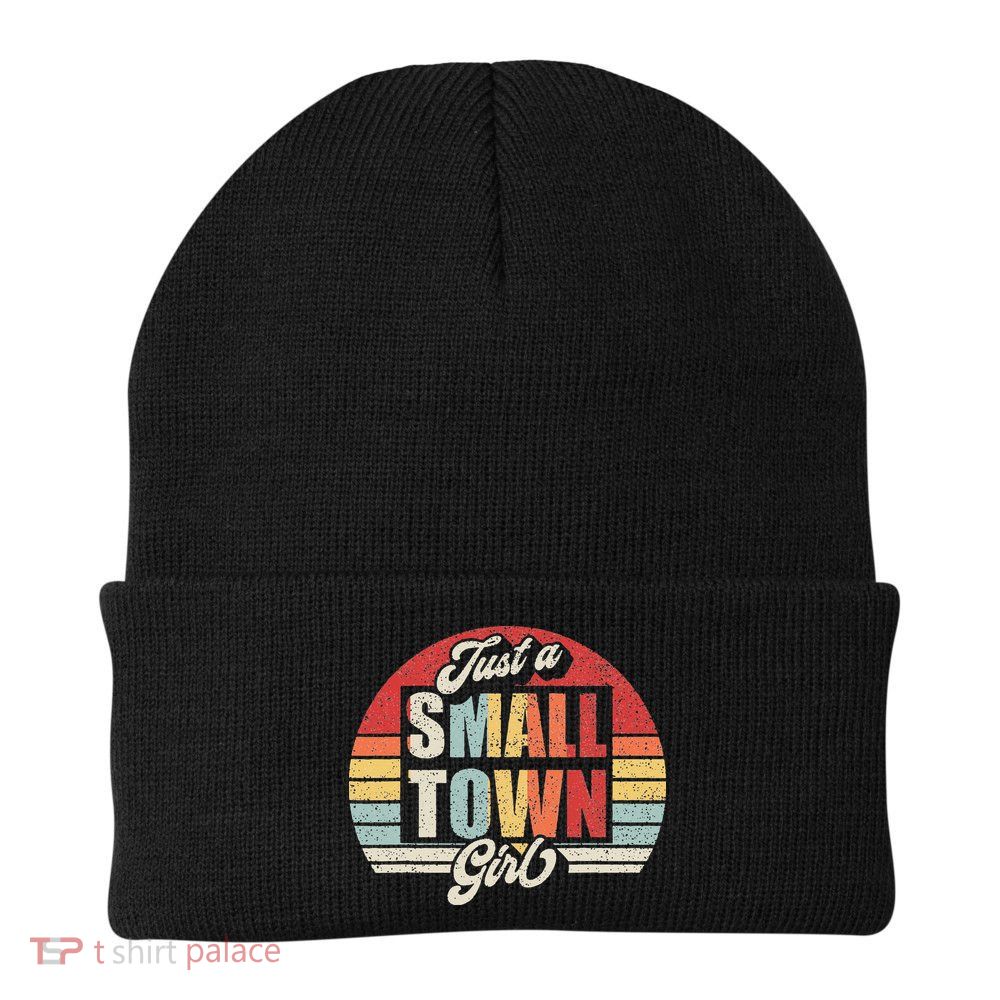 Retro Vintage Just A Small Town Girl Beanie