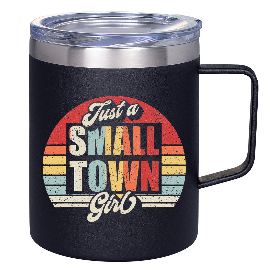 Retro Vintage Just A Small Town Girl 12oz Stainless Steel Coffee Mug