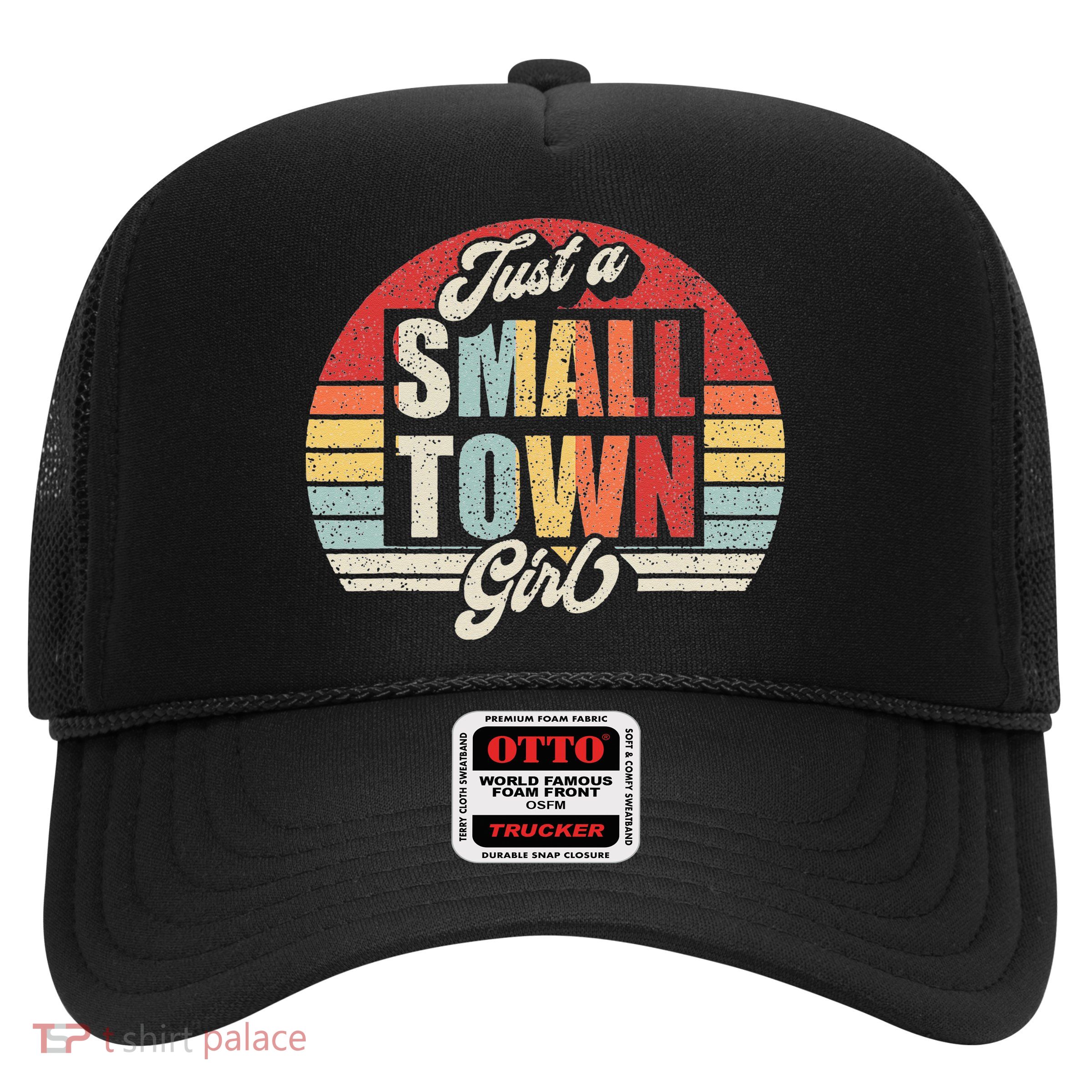 Retro Vintage Just A Small Town Girl Trucker Hat