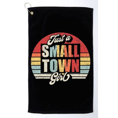 Retro Vintage Just A Small Town Girl Golf Towel