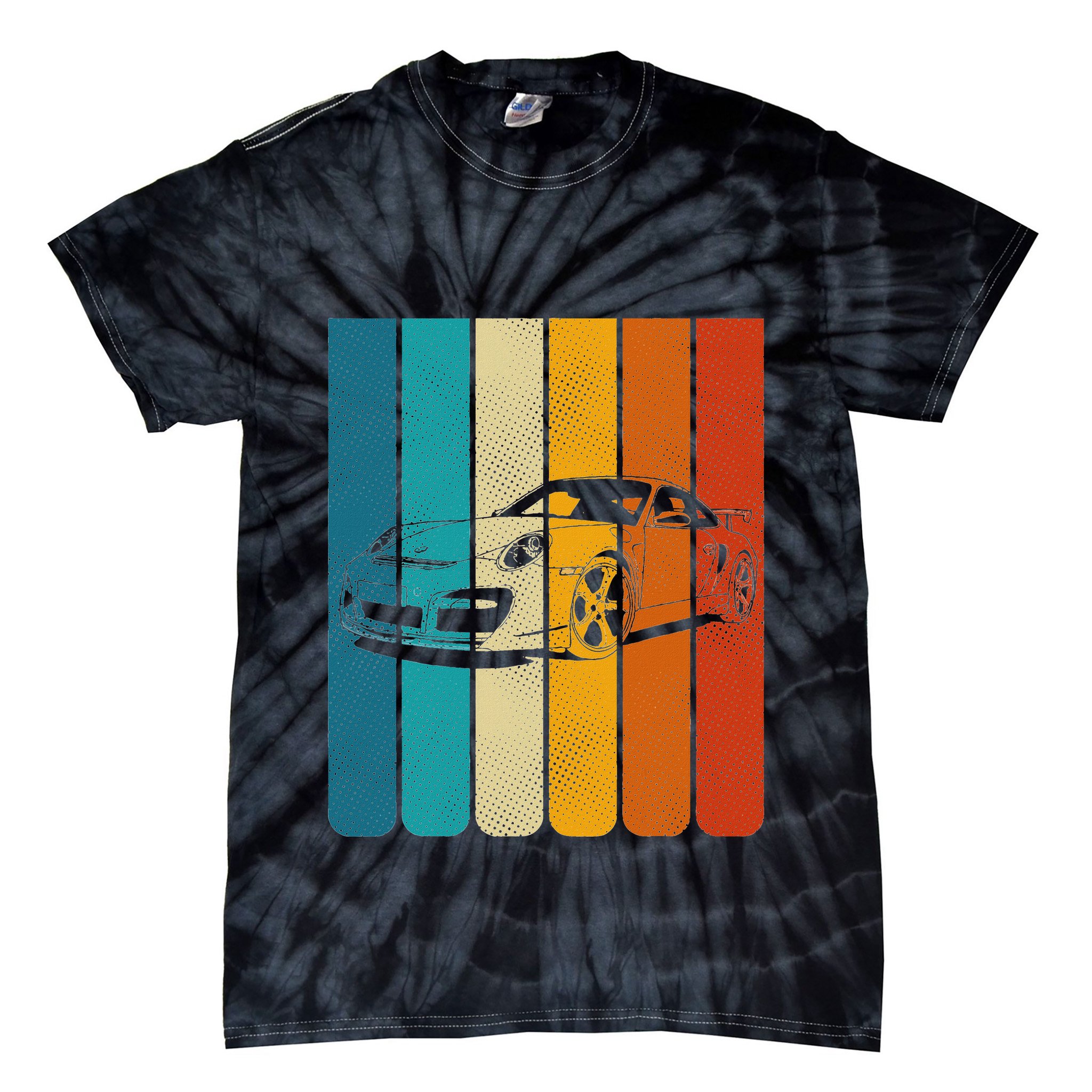 Retro Vintage Japanese Jdm Ride Legendary Race Car Gt3 Rs Tie-Dye T-Shirt