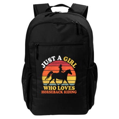 Retro Vintage Just A Who Loves Horseback Riding Gift Backpack
