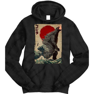 Retro Vintage Japanese Art Legendary Rare Kaiju Tie Dye Hoodie