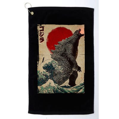 Retro Vintage Japanese Art Legendary Rare Kaiju Golf Towel