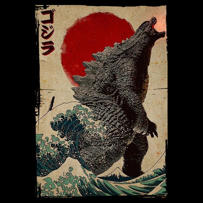 Retro Vintage Japanese Art Legendary Rare Kaiju Ladies Long Sleeve Shirt