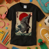 Retro Vintage Japanese Art Legendary Rare Kaiju Kids T-Shirt