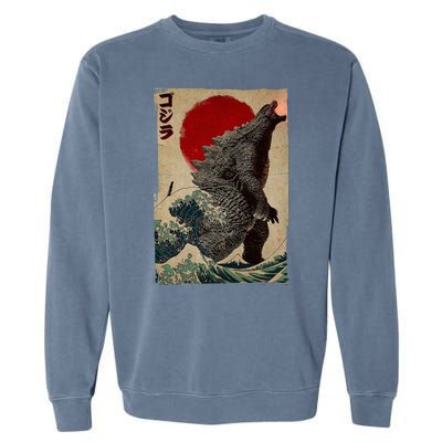 Retro Vintage Japanese Art Legendary Rare Kaiju Garment-Dyed Sweatshirt