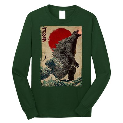 Retro Vintage Japanese Art Legendary Rare Kaiju Long Sleeve Shirt