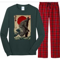 Retro Vintage Japanese Art Legendary Rare Kaiju Long Sleeve Pajama Set