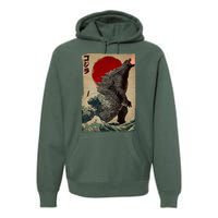 Retro Vintage Japanese Art Legendary Rare Kaiju Premium Hoodie