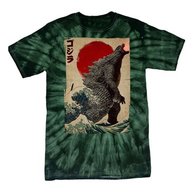 Retro Vintage Japanese Art Legendary Rare Kaiju Tie-Dye T-Shirt