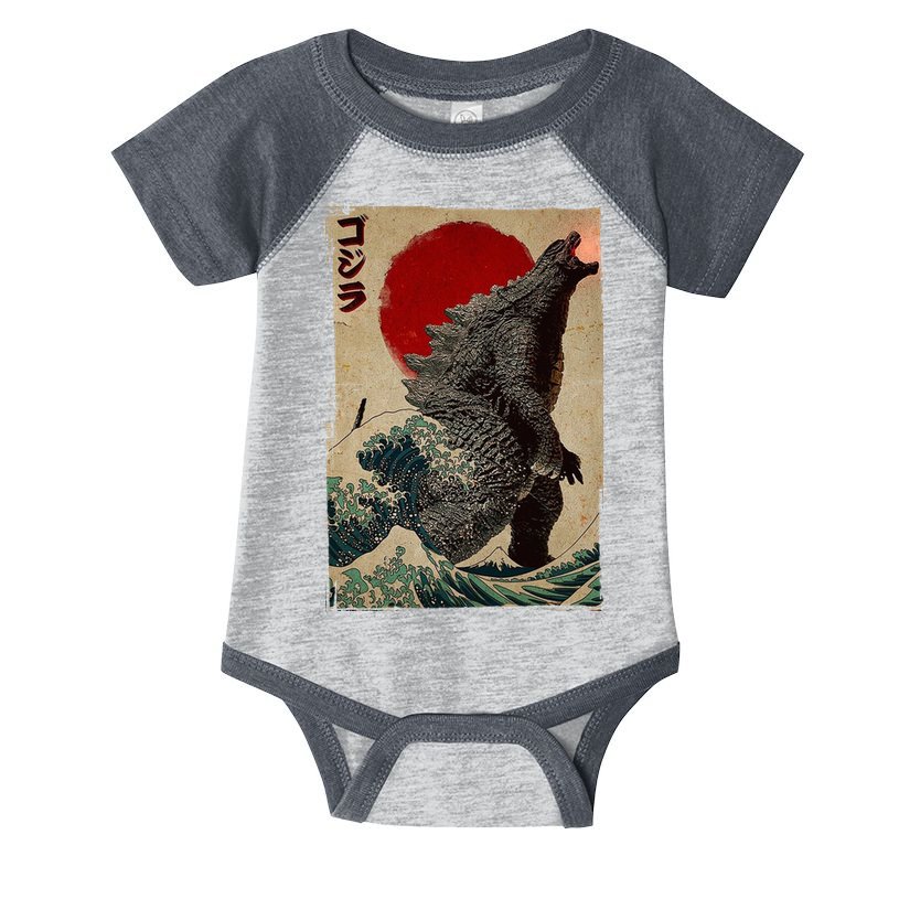 Retro Vintage Japanese Art Legendary Rare Kaiju Infant Baby Jersey Bodysuit