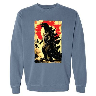 Retro Vintage Japanese Art Legendary Rare Kaiju Garment-Dyed Sweatshirt