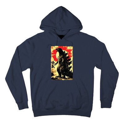 Retro Vintage Japanese Art Legendary Rare Kaiju Hoodie