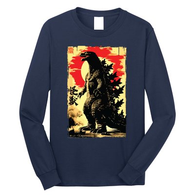 Retro Vintage Japanese Art Legendary Rare Kaiju Long Sleeve Shirt