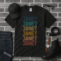 Retro Vintage Janet Classic Name Cool 80s 90s Tall T-Shirt
