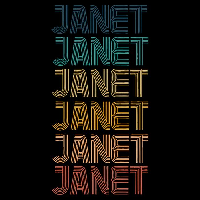 Retro Vintage Janet Classic Name Cool 80s 90s Tall T-Shirt