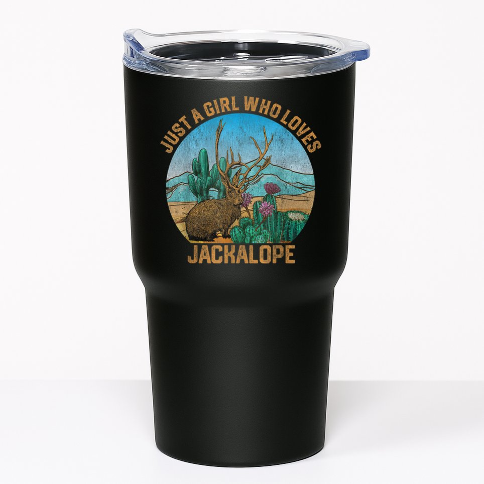 Retro Vintage Just A Girl Who Loves Jackalope Cryptozoology Tumbler