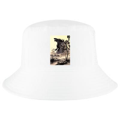 Retro Vintage Japanese Art Legendary Rare Kaiju Calligraphy Cool Comfort Performance Bucket Hat
