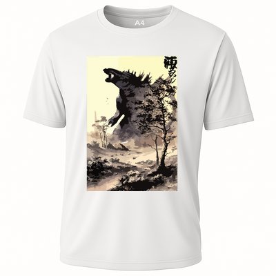 Retro Vintage Japanese Art Legendary Rare Kaiju Calligraphy Performance Shirt