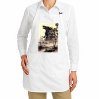 Retro Vintage Japanese Art Legendary Rare Kaiju Calligraphy Apron