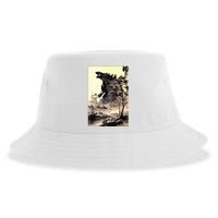 Retro Vintage Japanese Art Legendary Rare Kaiju Calligraphy Sustainable Bucket Hat