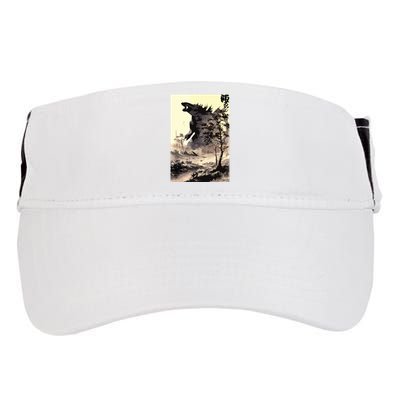 Retro Vintage Japanese Art Legendary Rare Kaiju Calligraphy Adult Drive Performance Visor